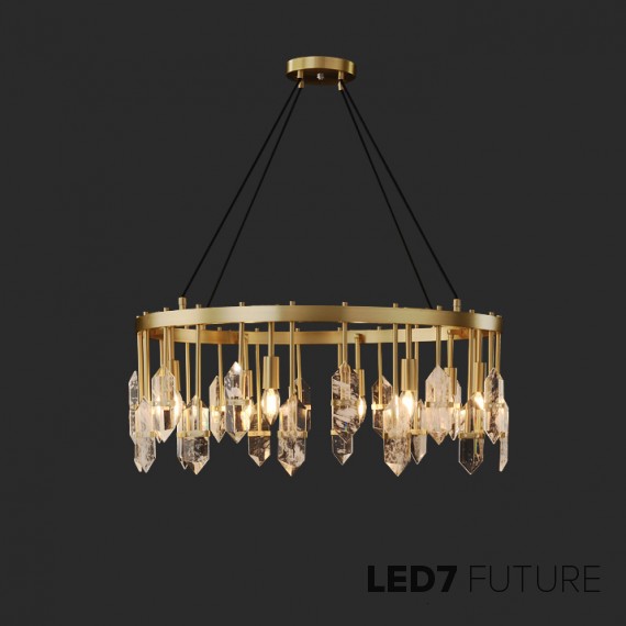 Loft Industry Modern - Crystal Peak Chandelier